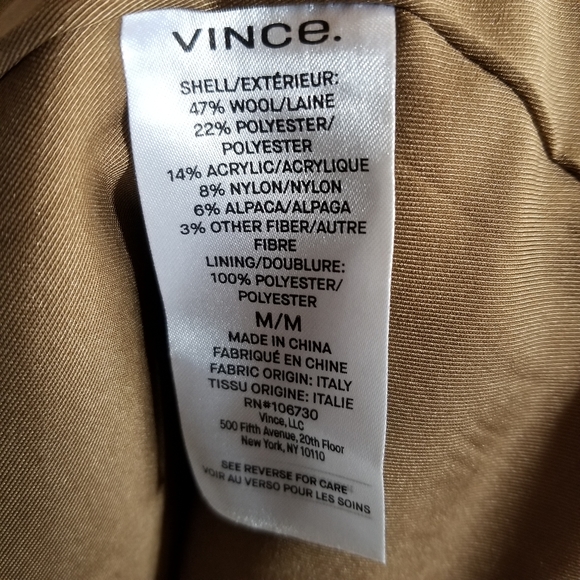 VINCE Double Breasted Belted Winter Wool Coat - Picture 8 of 12